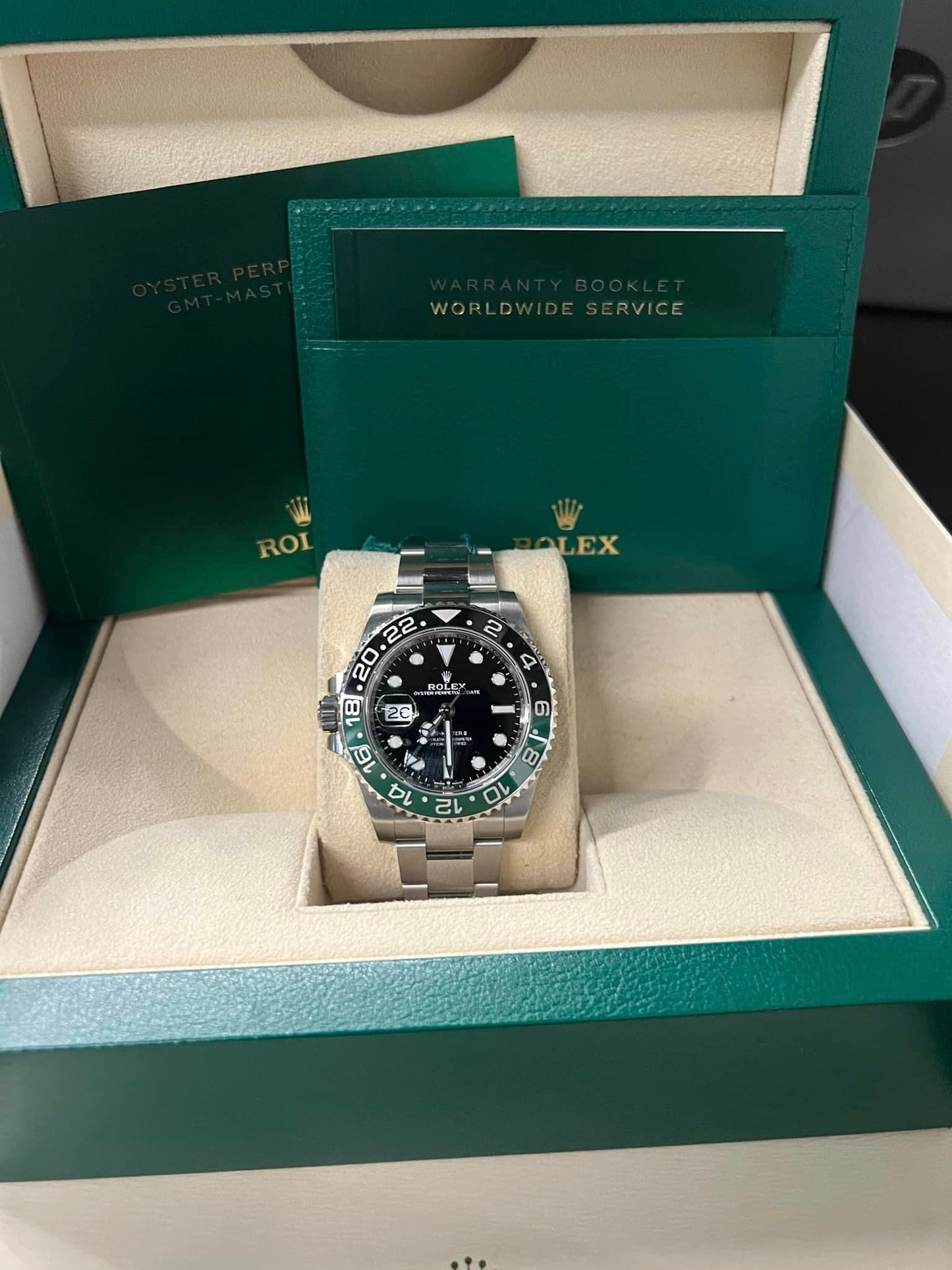 Rolex GMT-Master II Ref 126720VTNR Sprite Oyster Box + Papers