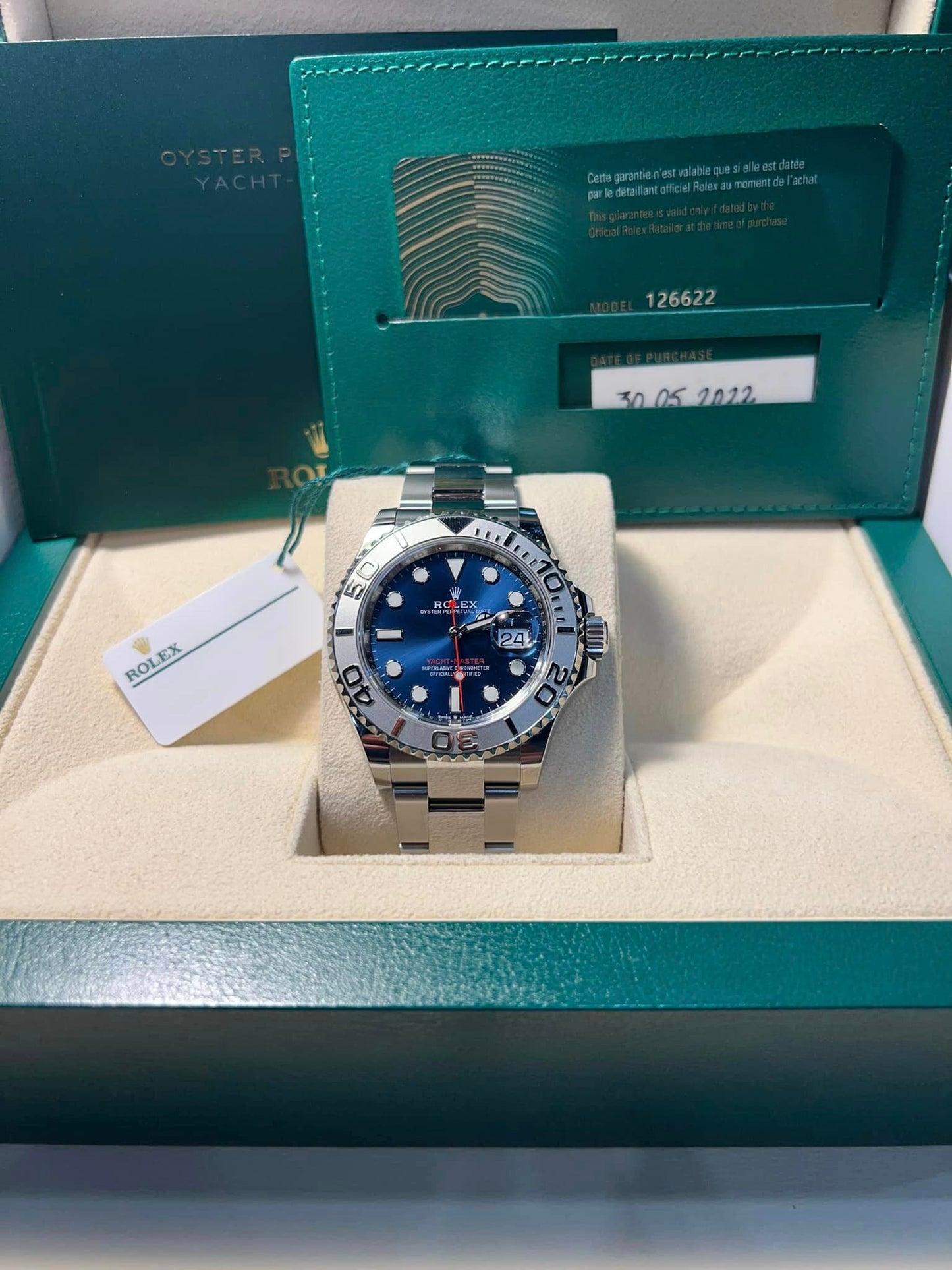 ROLEX Yacht-master 40 126622 BLUE DIAL WITH OYSTER BRACELET BOX + PAPERS