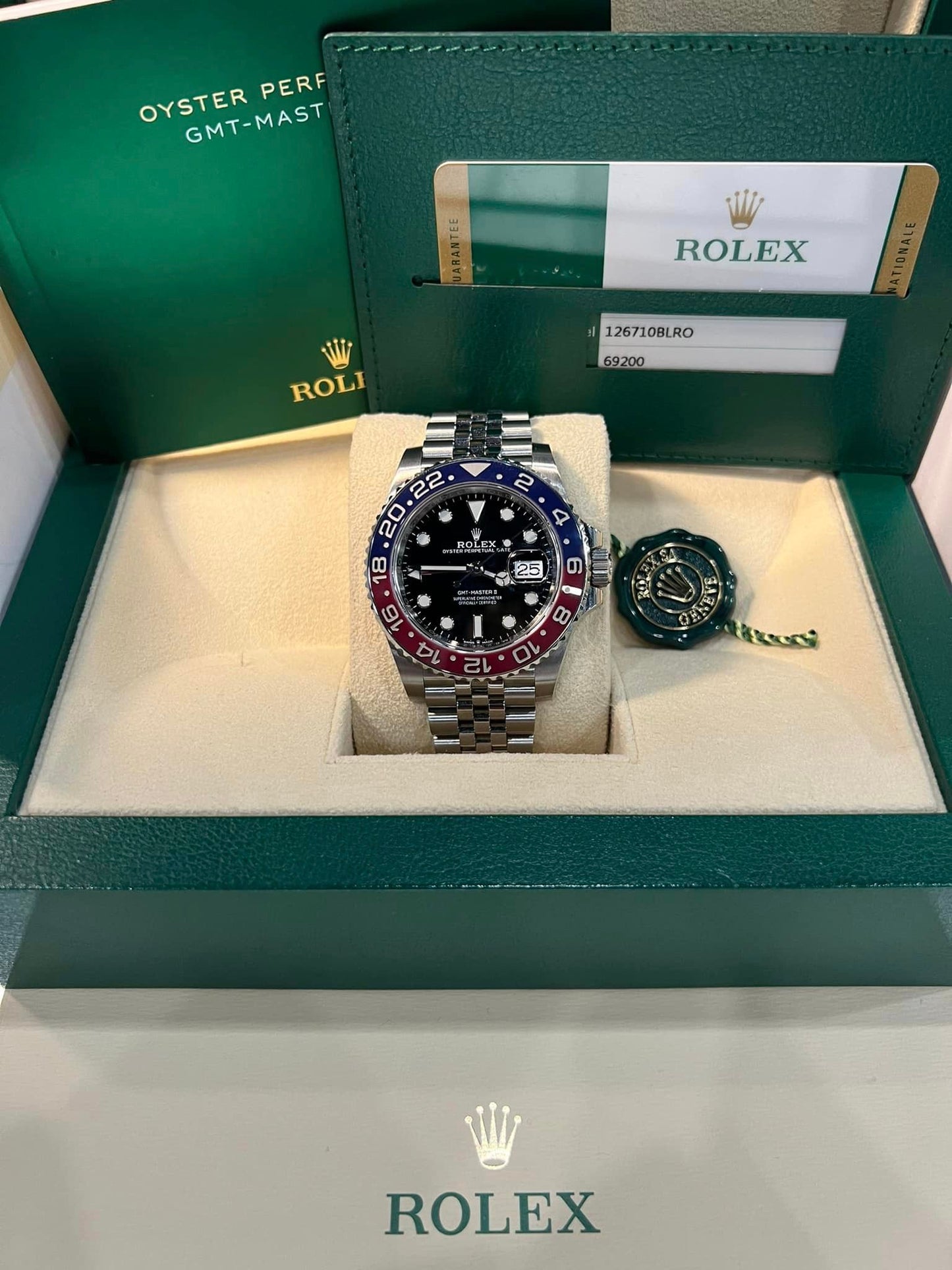 Rolex GMT-Master II Ref 126710BLRO Pepsi Box + Papers