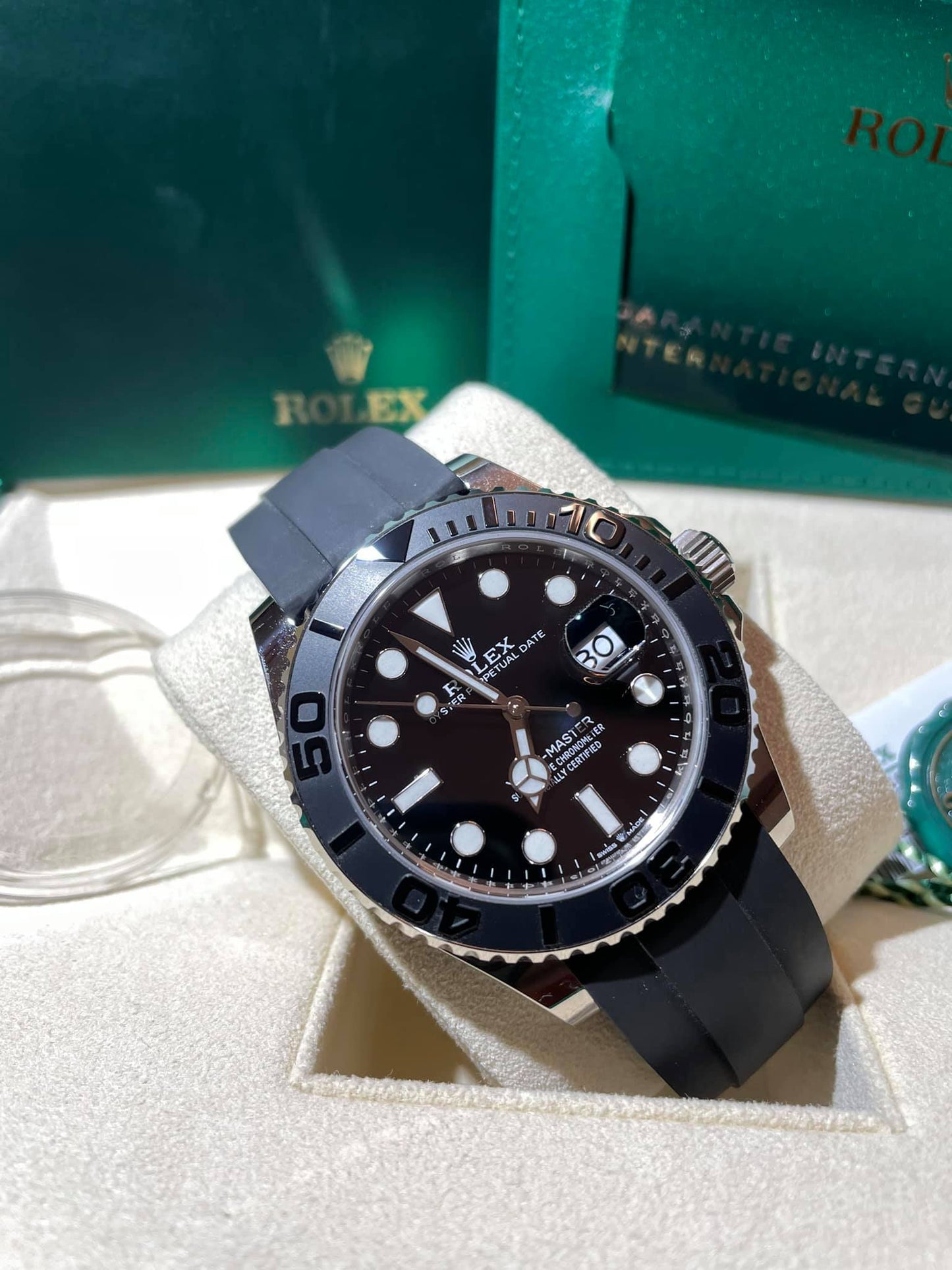 2021 NEW PAPERS Rolex Yacht-Master 18K White Gold Oysterflex 42mm 226659 B+P