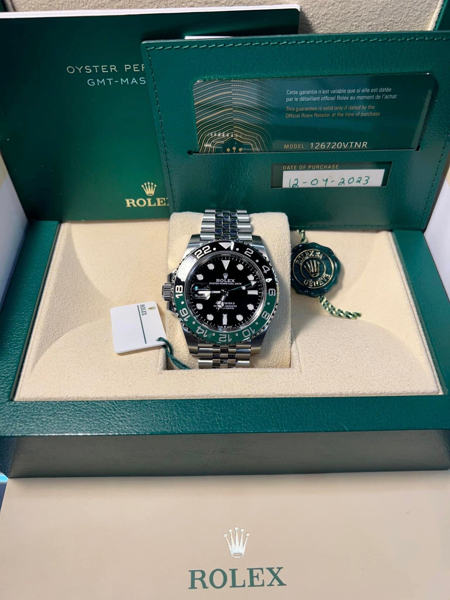 Rolex GMT-Master II Ref 126720VTNR Sprite Jubilee Box + Papers