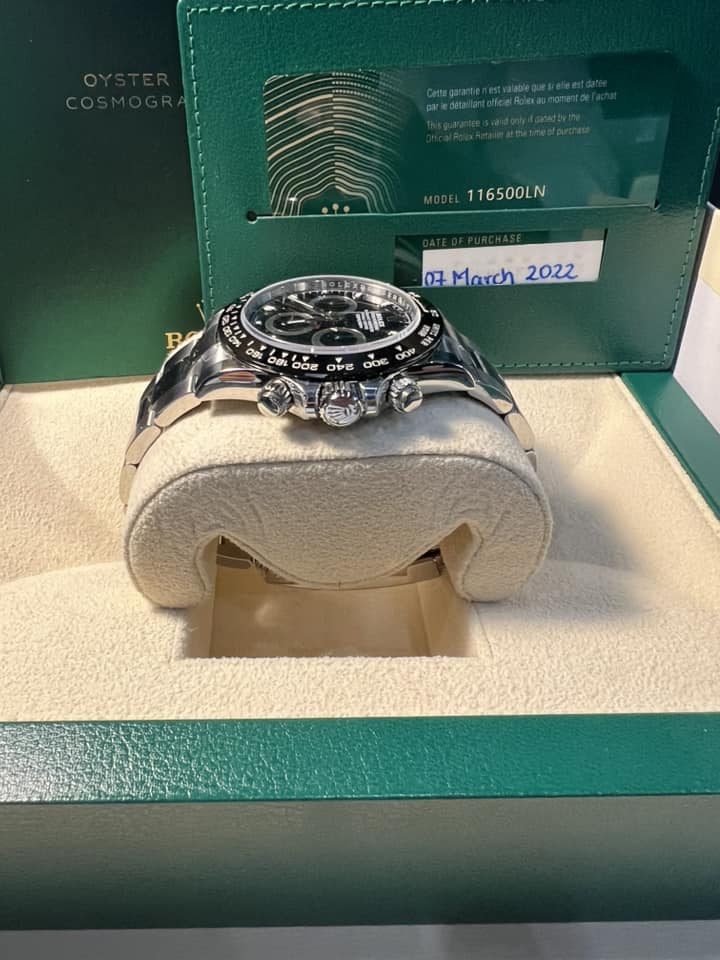 Rolex Black Ceramic Daytona Steel 40mm 116500LN Box + Papers