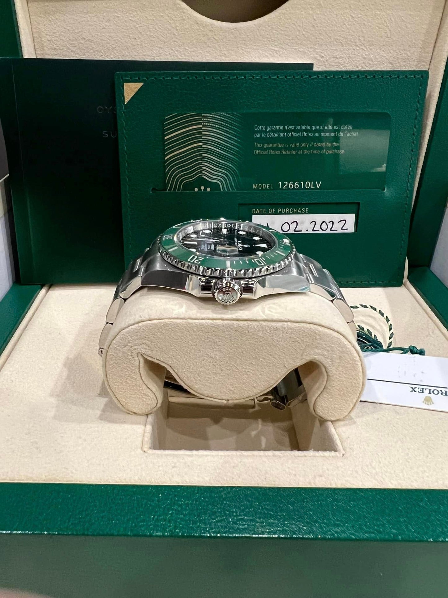 ROLEX SUBMARINER DATE 126610LV STARBUCKS 41MM GREEN BEZEL BOX + PAPERS