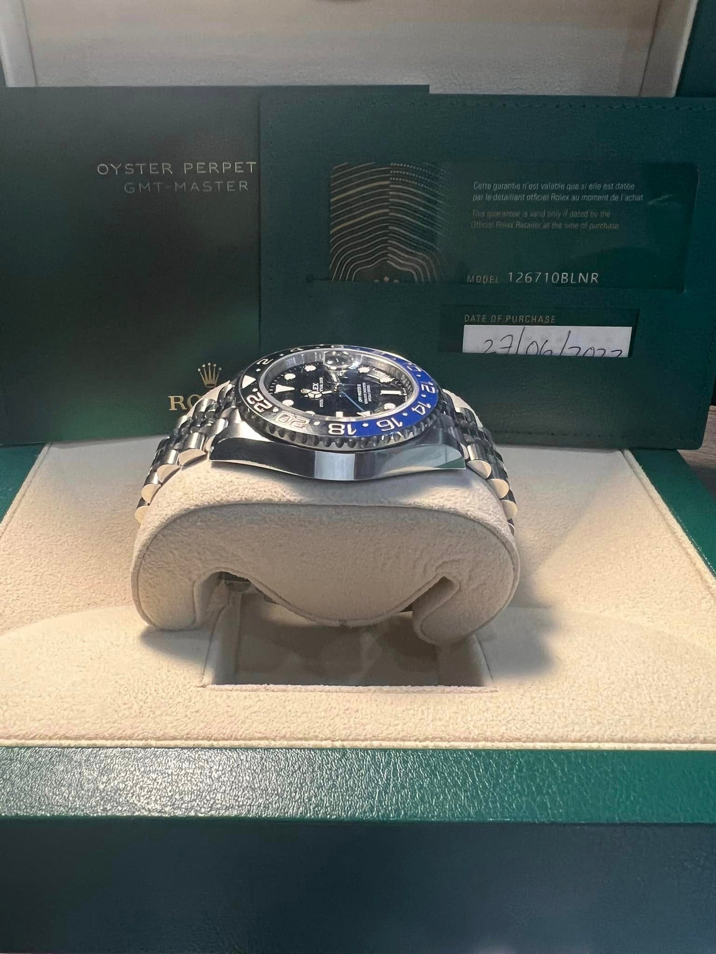 Rolex GMT-Master II Ref 126710BLNR Batman Jubilee Box + Papers