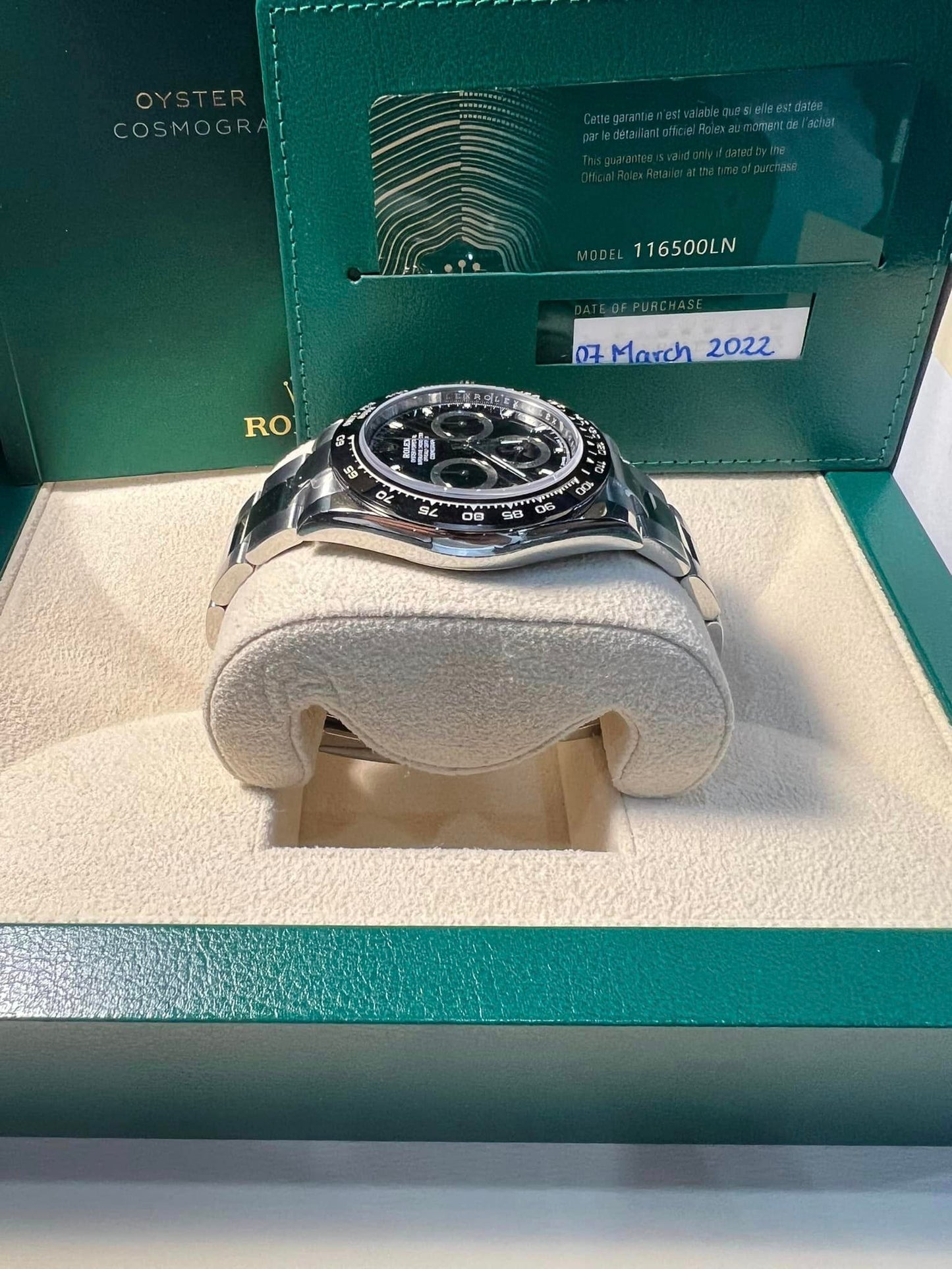 Rolex Black Ceramic Daytona Steel 40mm 116500LN Box + Papers