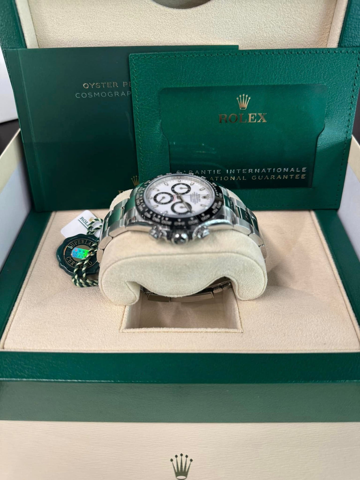 2021 Rolex White Ceramic Daytona Steel 40mm 116500LN Box + Papers