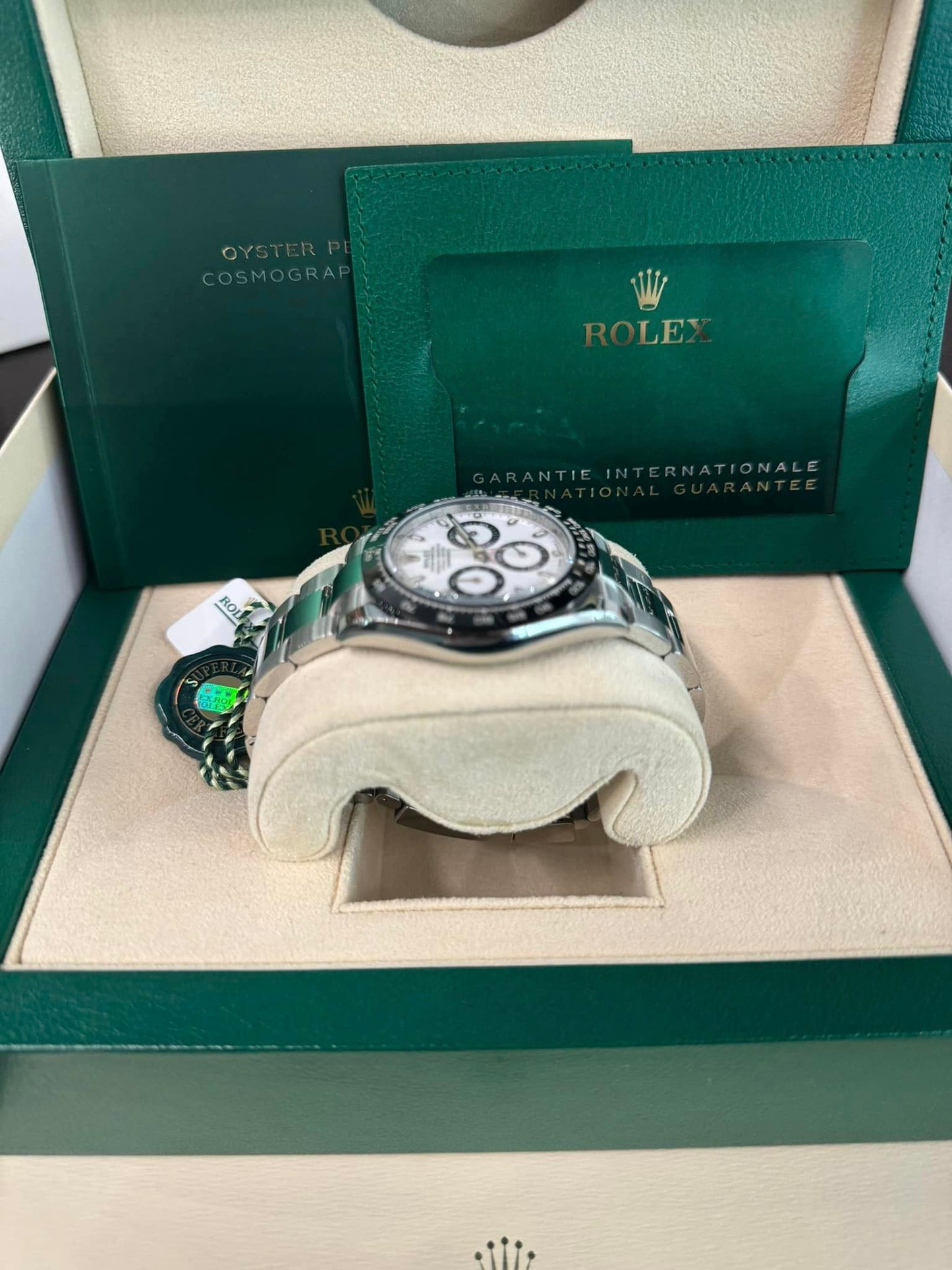 2021 Rolex White Ceramic Daytona Steel 40mm 116500LN Box + Papers