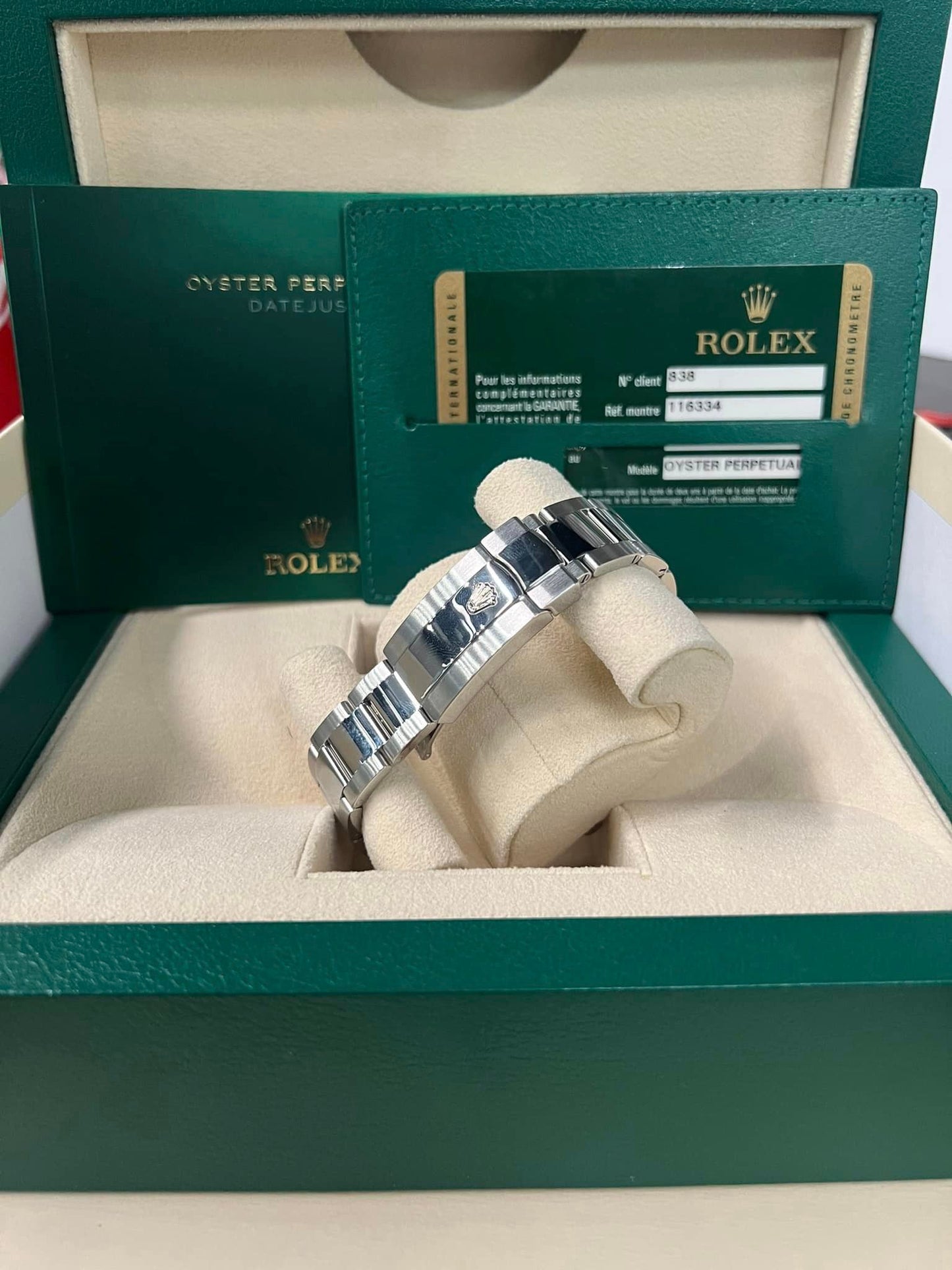 Rolex Datejust Silver Diamond Dial Fluted Bezel Osyter Bracelet Steel Watch 116334