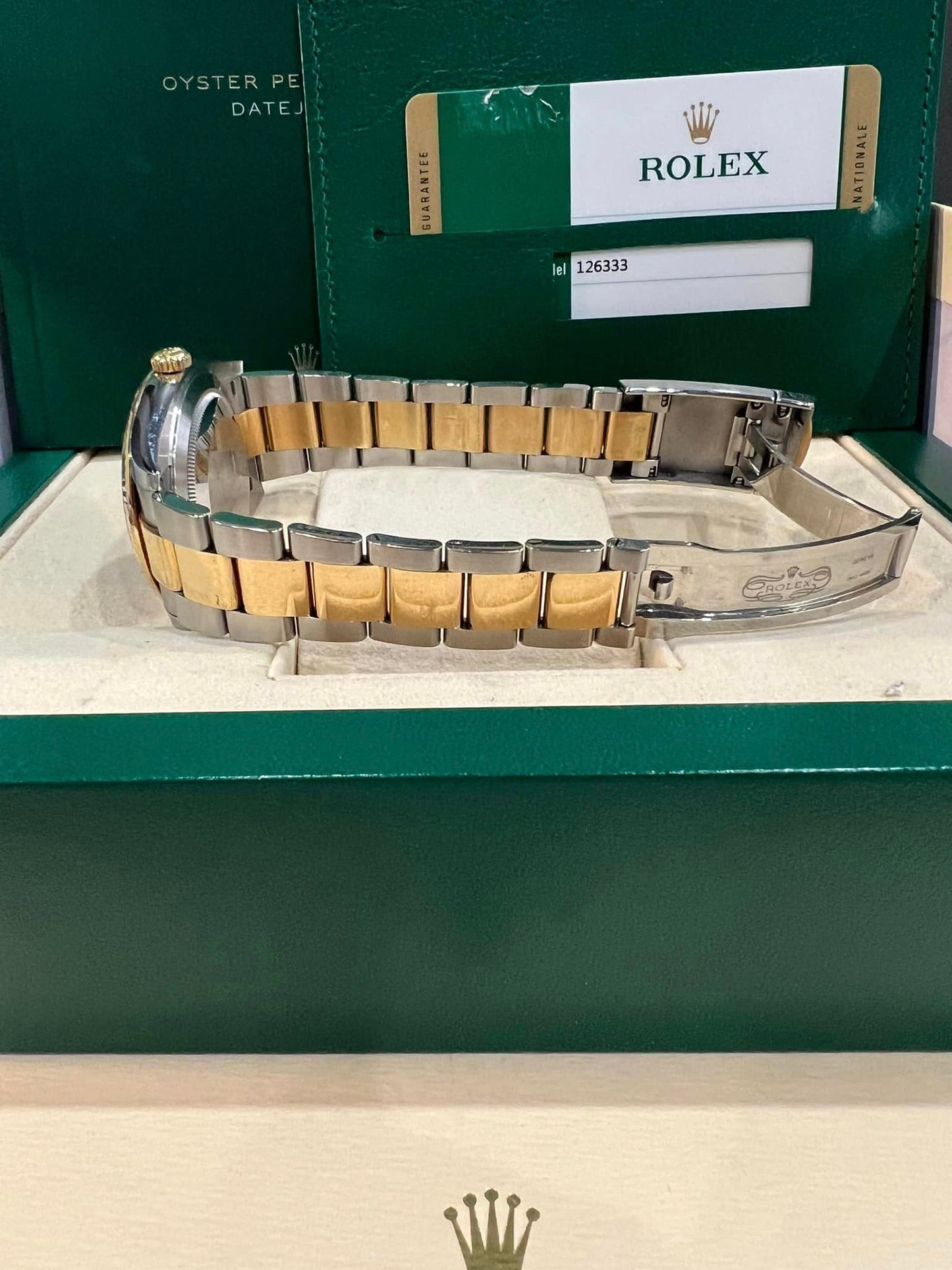 MINT 2020 PAPERS Rolex DateJust 41 Black Stick Dial 18K Gold 41mm Oyster 126333 B+P