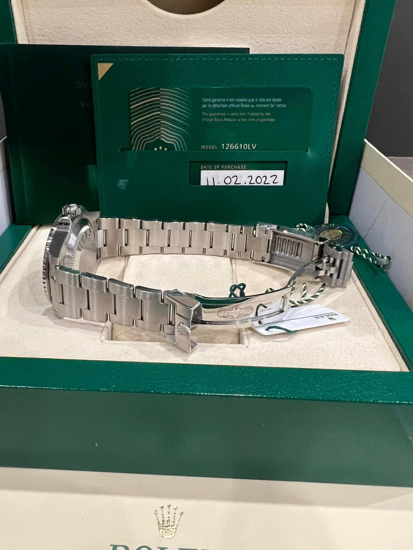 ROLEX SUBMARINER DATE 126610LV STARBUCKS 41MM GREEN BEZEL BOX + PAPERS