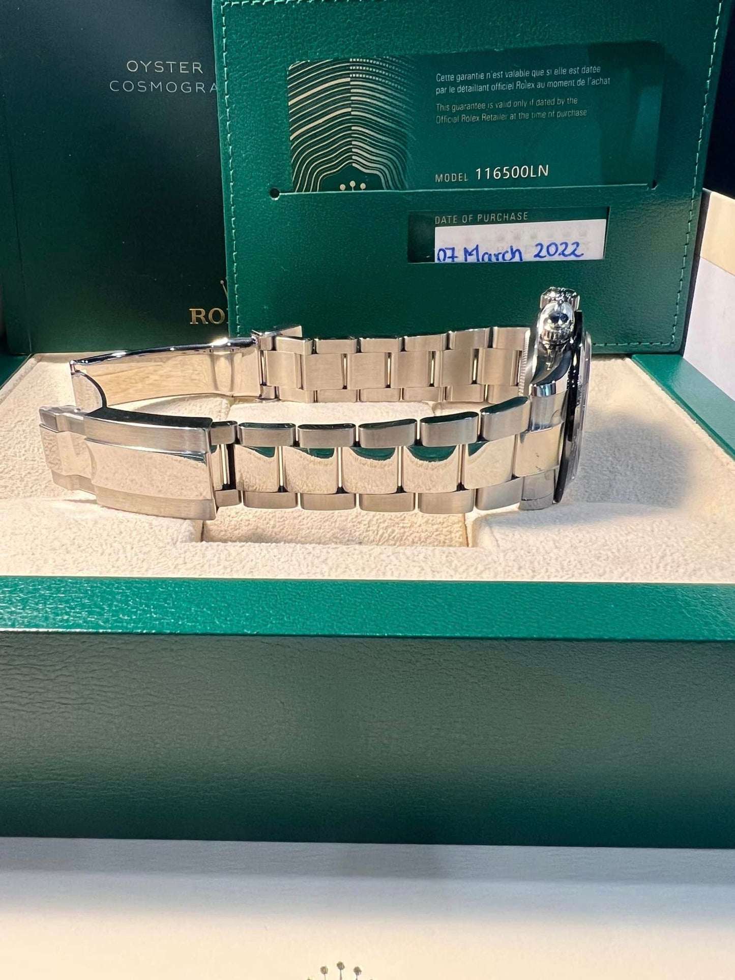 Rolex Black Ceramic Daytona Steel 40mm 116500LN Box + Papers