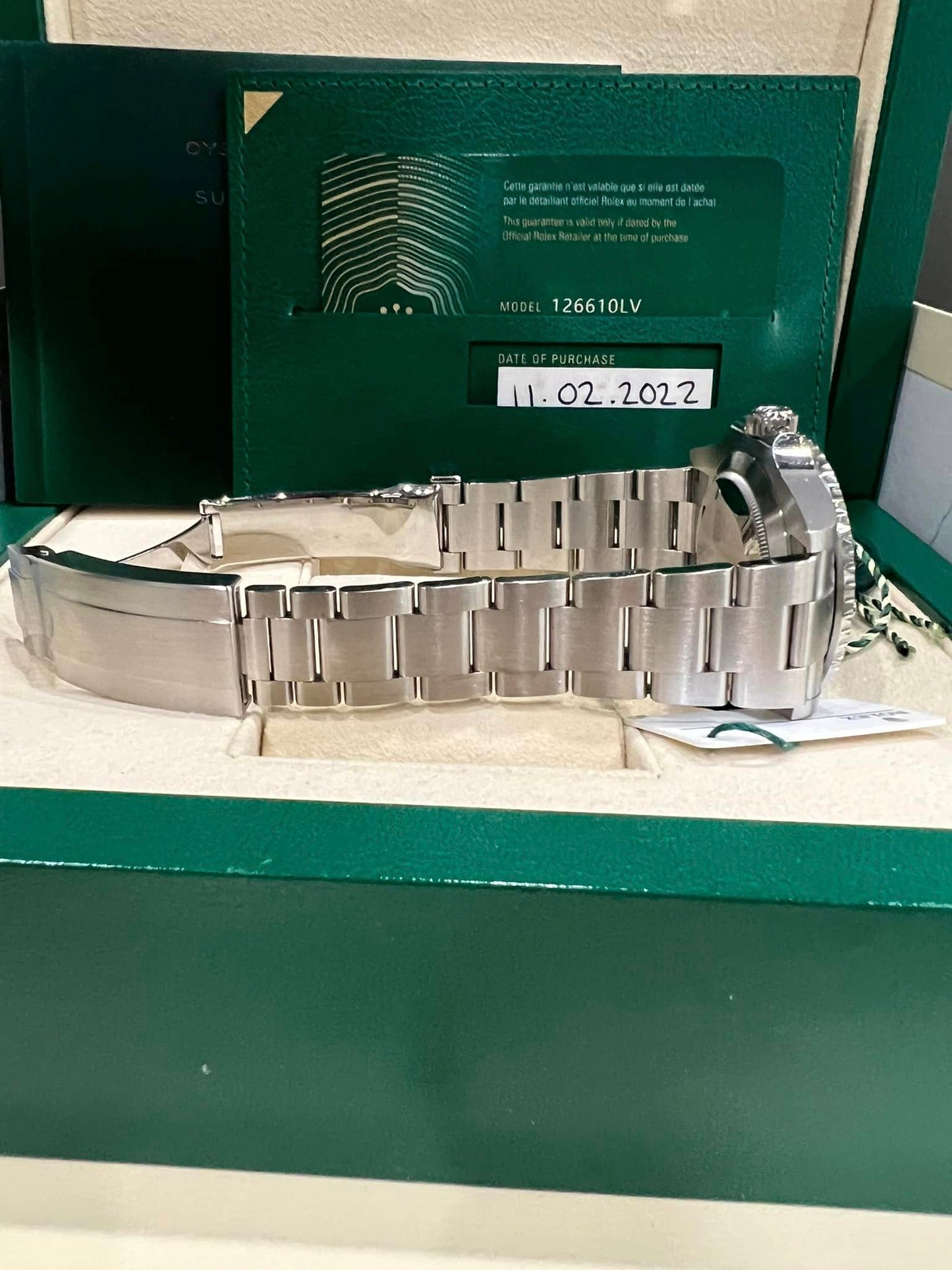ROLEX SUBMARINER DATE 126610LV STARBUCKS 41MM GREEN BEZEL BOX + PAPERS