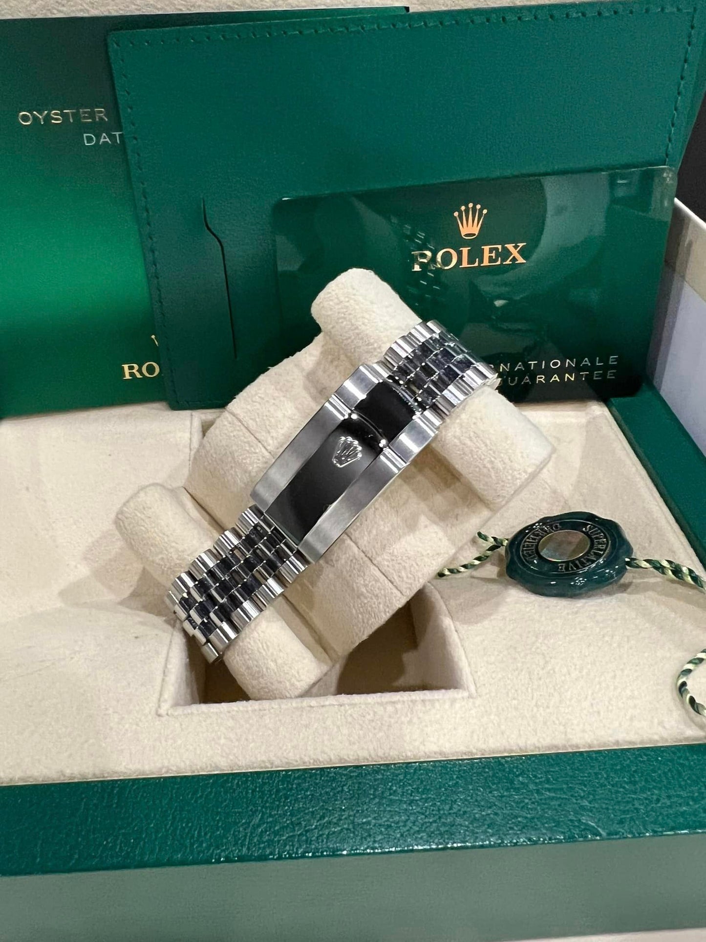 Rolex Datejust Blue Diamond Dial Fluted Bezel Jubilee Steel Watch 126334
