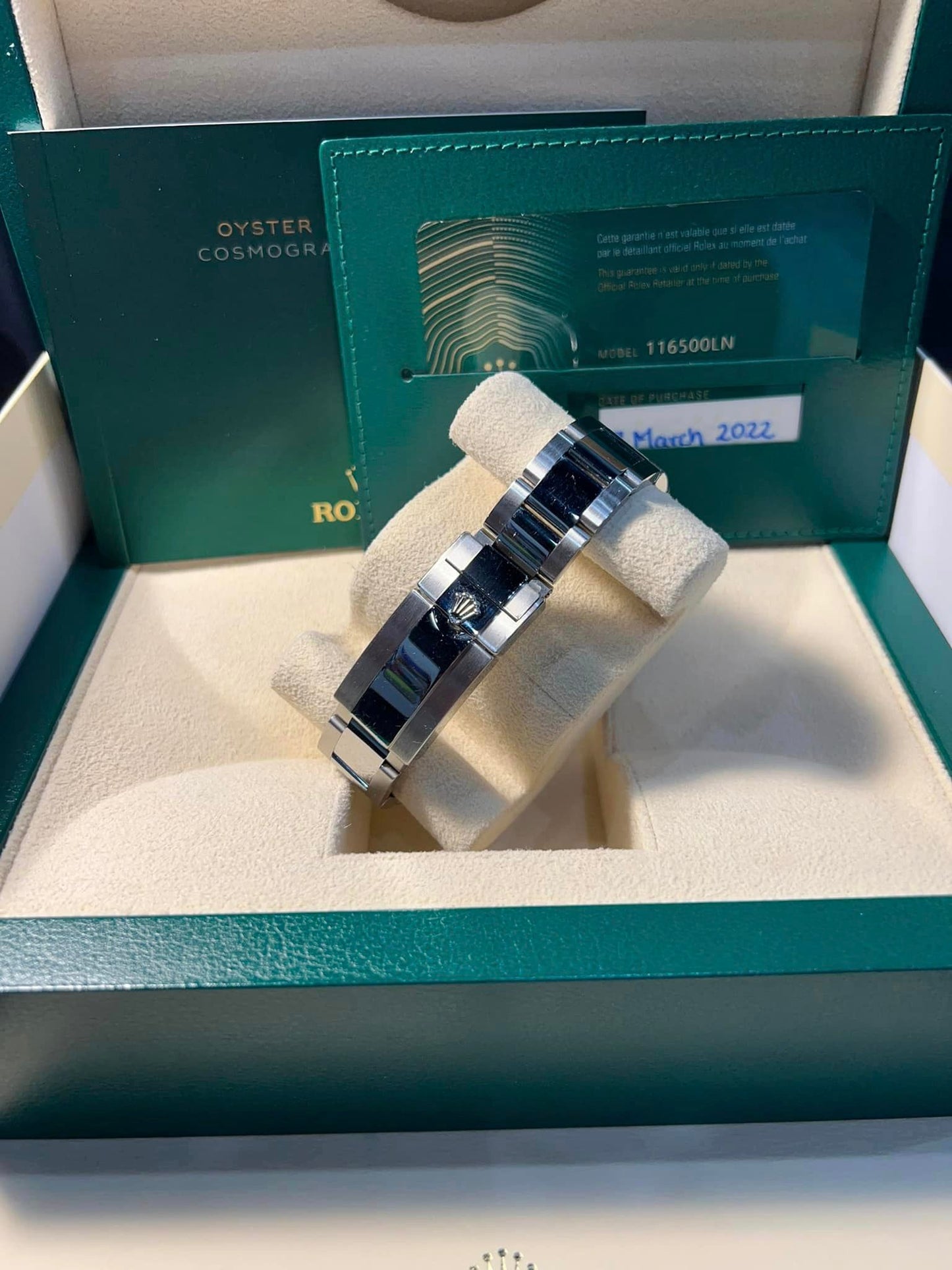 Rolex Black Ceramic Daytona Steel 40mm 116500LN Box + Papers