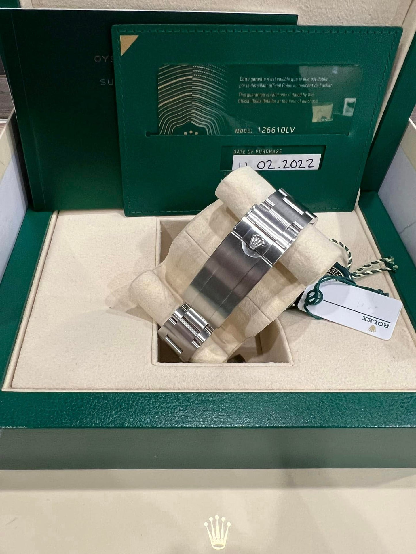 ROLEX SUBMARINER DATE 126610LV STARBUCKS 41MM GREEN BEZEL BOX + PAPERS