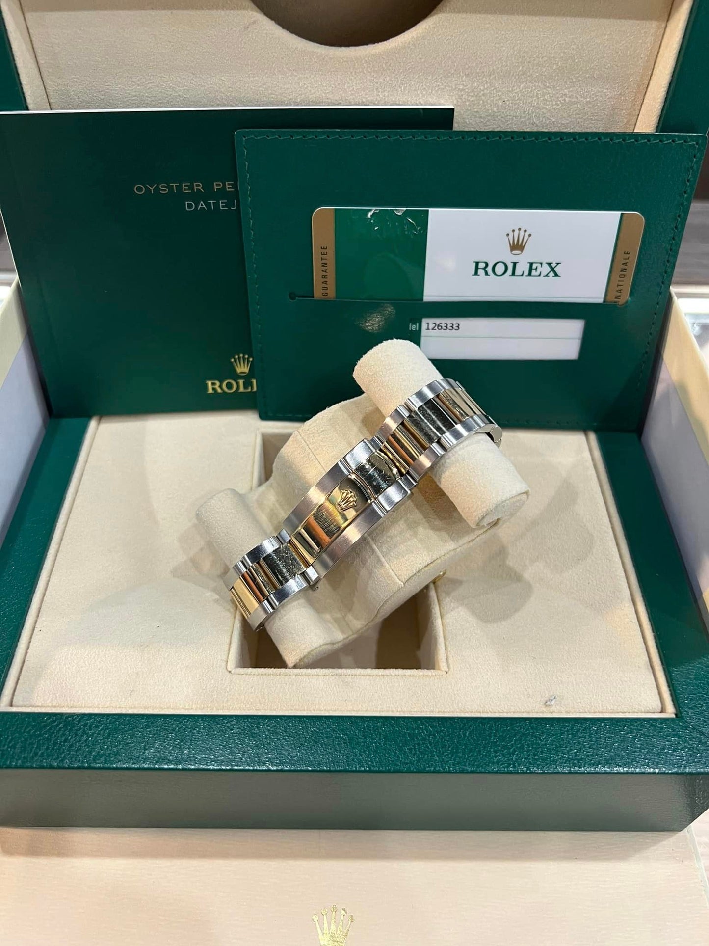 MINT 2020 PAPERS Rolex DateJust 41 Black Stick Dial 18K Gold 41mm Oyster 126333 B+P