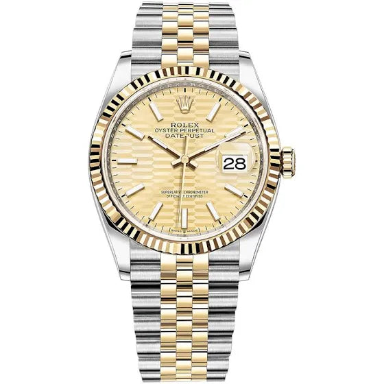 2022 NEW Two tone Datejust champagne motif 126233 box/papers