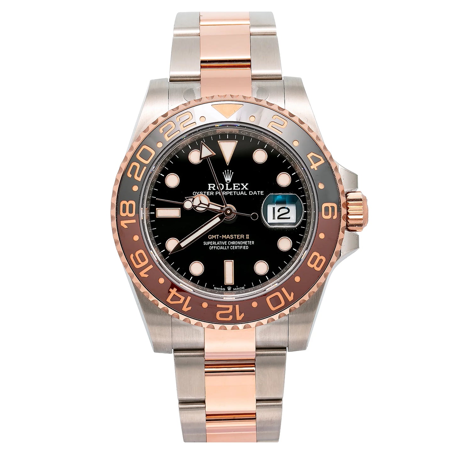 2024 New ROLEX GMT-MASTER II 126711 40MM BLACK DIAL WITH TWO TONE OYSTER BRACELET BOX + PAPERS Rootbeer