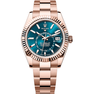 Rolex Rose Gold Sky-Dweller "Blue-Green Oyster"
