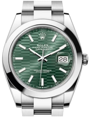 Rolex Datejust 41mm 126300-0021 Green Motif