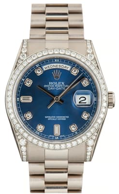 Rolex DayDate 118389 36mm Blue Diamond