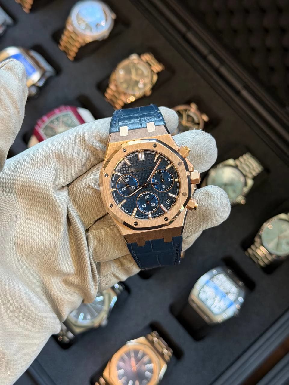 Audemars Piguet Royal Oak Chronograph "Blue on leather"