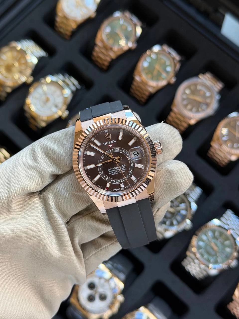 Rolex Sky-Dweller Oysterflex "Chocolate Dial"