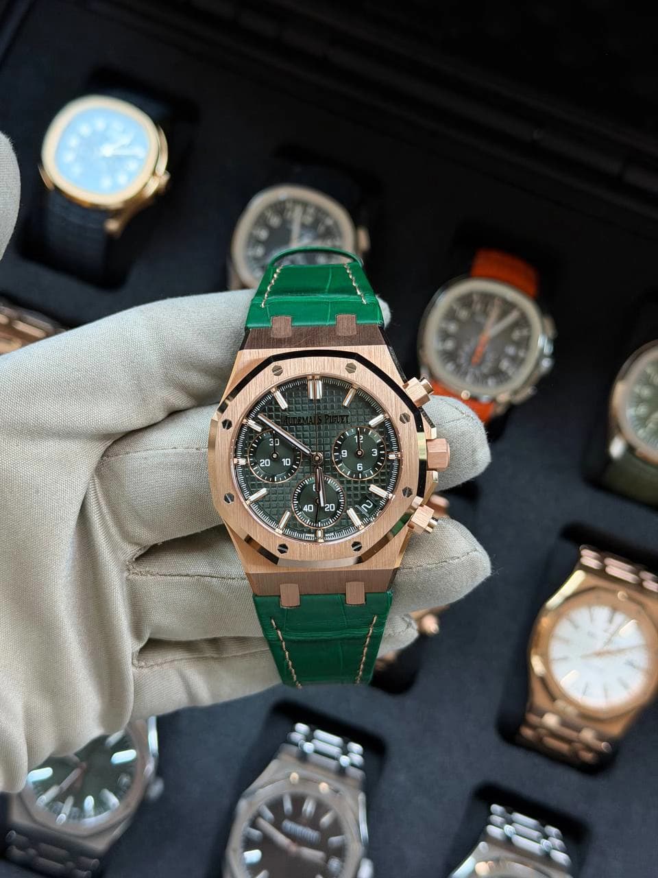 Audemars Piguet Royal Oak Chronograph "Green on leather"