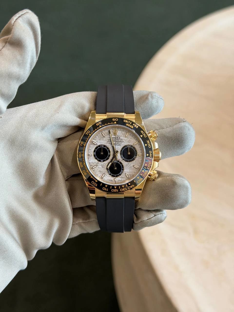 Rolex Daytona Yellow Gold Oysterflex "Meteorite Dial"