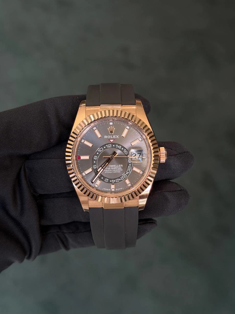 Rolex Sky-Dweller Oysterflex "Rhodium Dial"