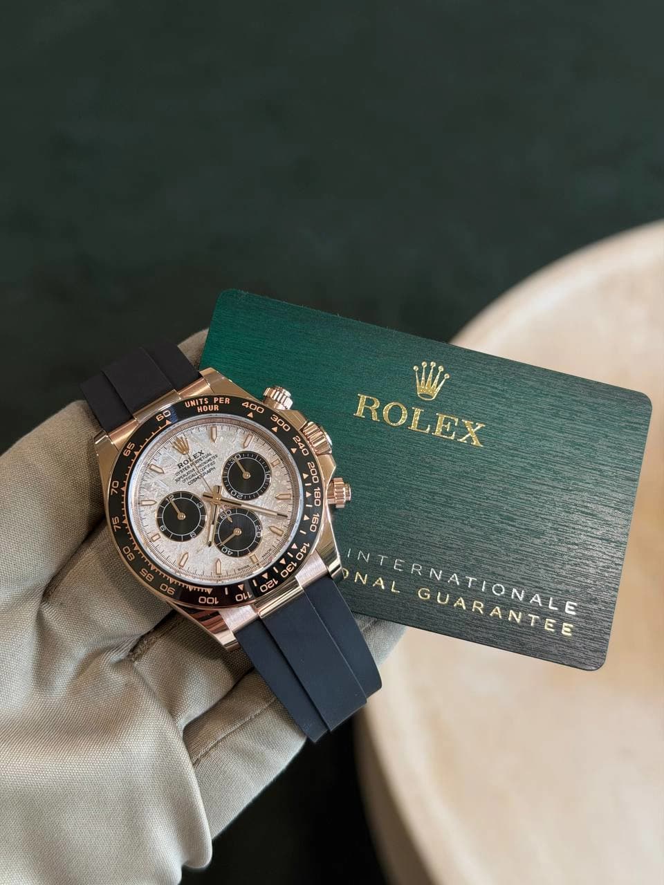 Rolex Rose Gold Daytona Oysterflex "Meteorite dial"