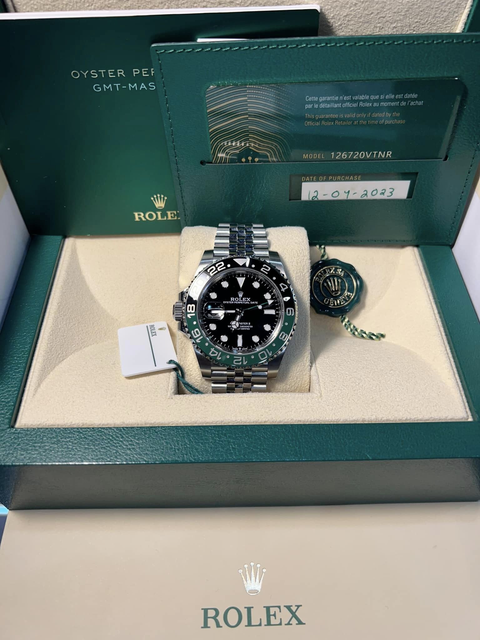 Rolex GMT Master II Ref 126720VTNR Sprite Jubilee Box Papers